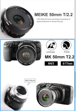 Objetivo Meike Cine lens 50mm T/2.2