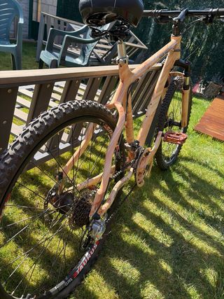 Bicicleta imitación madera