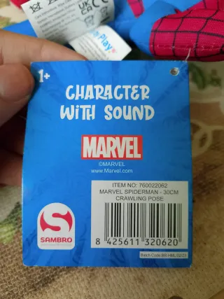 Peluche Spiderman Marvel 30cm con Suono