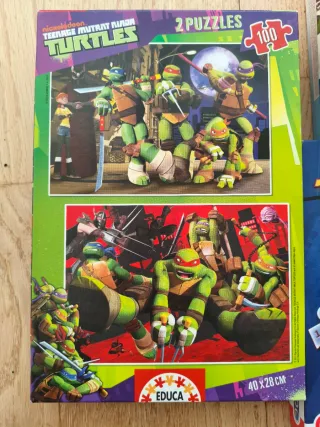 Lote 3 Puzzles: Tortugas, Spiderman, Avengers