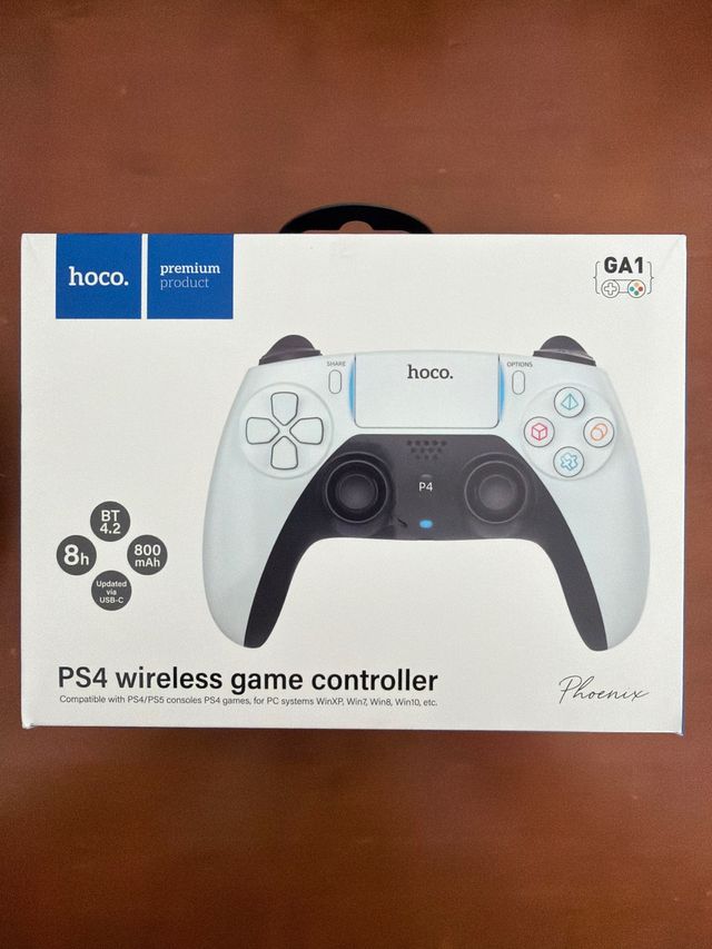 Mando Inalámbrico PS4 Hoco GA1 Phoenix Blanco