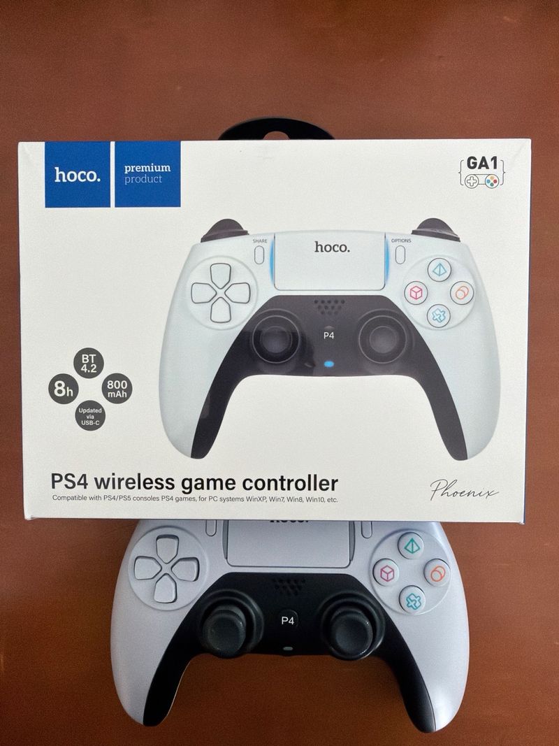 Mando Inalámbrico PS4 Hoco GA1 Phoenix Blanco afbeelding 2