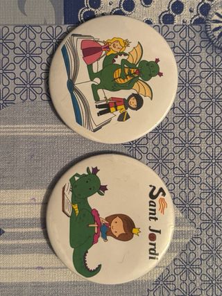 Chapas Sant Jordi Dragón Princesa Caballero ...