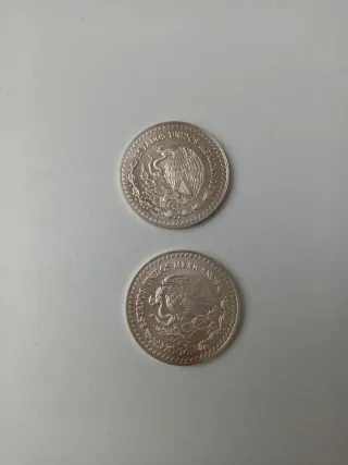 2 Monedas Libertad 1/4 Onza Plata Pura