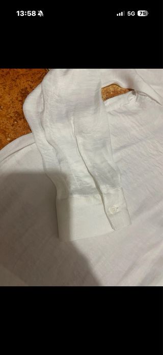 Blusa blanca manga larga