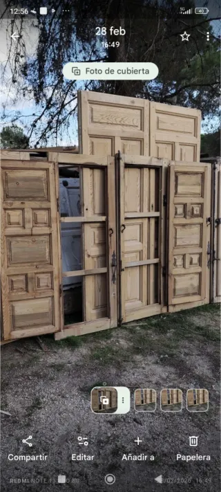 Lote puertas y ventanas castellanas antiguas