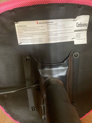 Silla de estudio rosa con ruedas