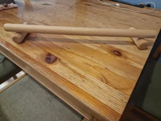 Barra de madera toallero