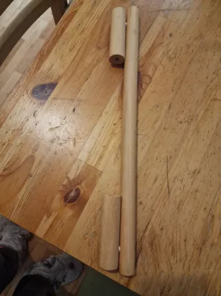 Barra de madera toallero