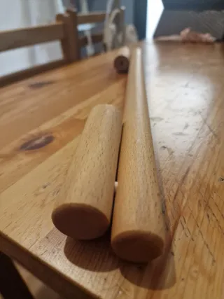 Barra de madera toallero