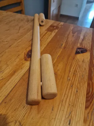 Barra de madera toallero