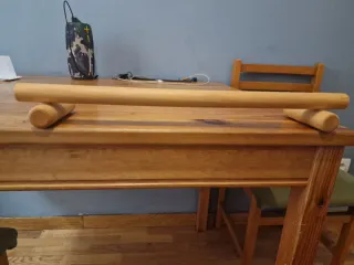 Barra de madera toallero