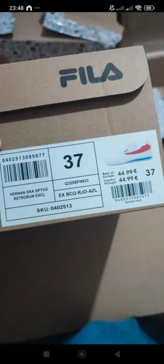 Zapatillas Fila Mujer Talla 37