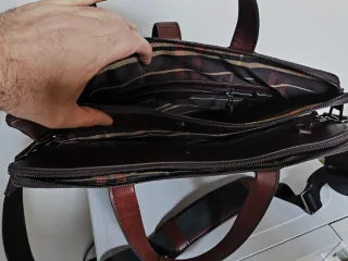Bolso bandolera piel marrón Zara Man Accesories