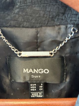 Blazer Mango Gris Texturizado