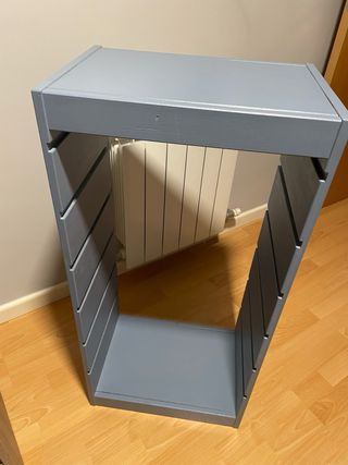 Mueble Almacenaje Ikea Pino pintado en azul