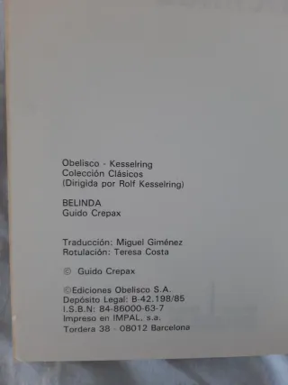 HISTORIA DE O, LOS VIAJES DE BIANCA, BELINDA.