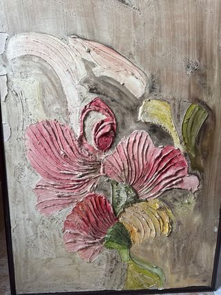 Cuadro Flores Grande Texturizado