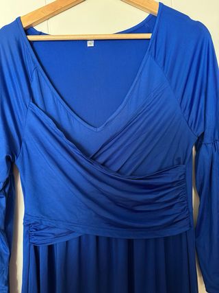 Vestido largo azul talla S