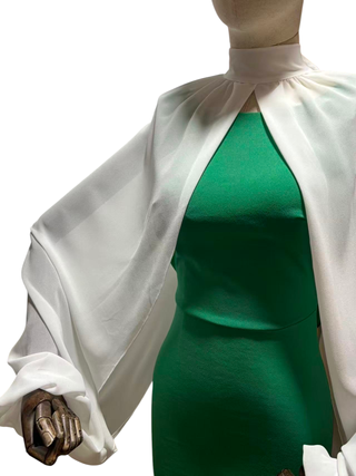 Capa gasa blanca manga ancha