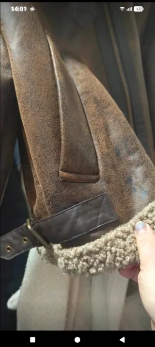 Abrigo efecto desgastado marrón De Royal