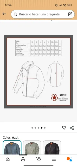 Chaqueta Bomber Aviador