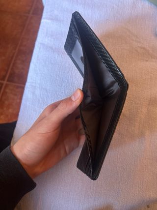 tarjetero minimalista hombre negra