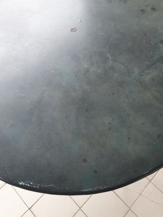 Mesa terraza hierro + 4 sillas + auxiliar