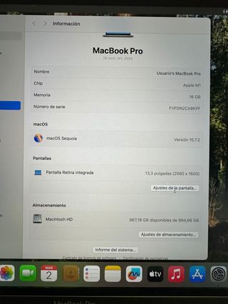 MacBook Pro M1 16GB 1TB TouchBar 13"