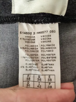 Pantalón Pimkie Talla 38 gris oscuro
