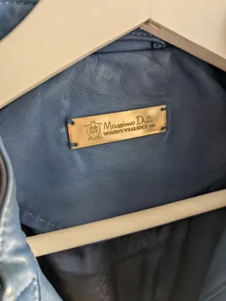 Cazadora Massimo Dutti Piel Azul