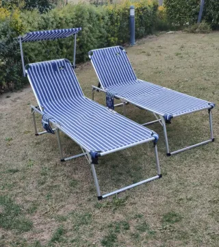 2x Tumbonas plegables de Aluminio