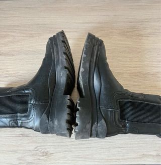 Botas militares negras plataforma