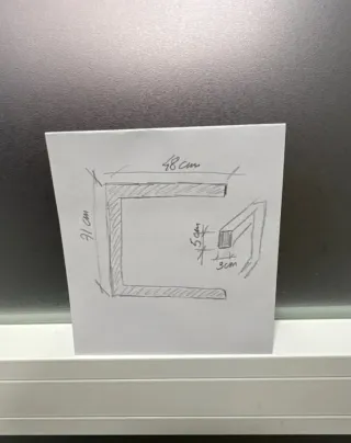 Mesa estudio madera y metal