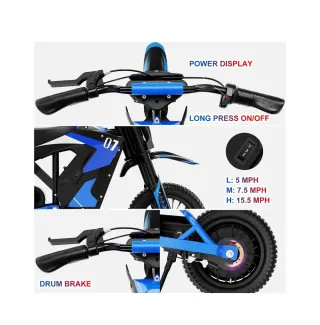 Moto Eléctrica Infantil Motocross color blau