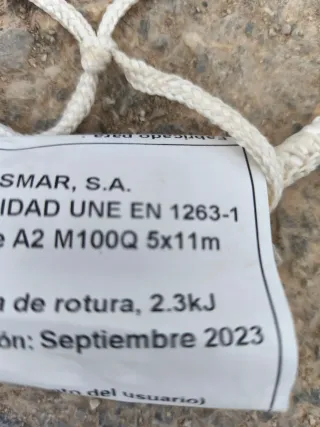 Red de seguridad obra 5x11m blanca