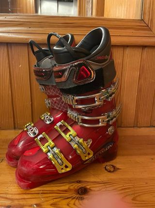 Botas de esquí Salomon rojas