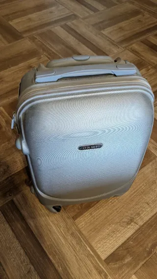Maleta de viaje plateada