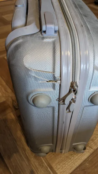Maleta de viaje plateada