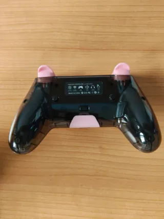 Controller PS4 Trasparente/Rosa con joystick Hall