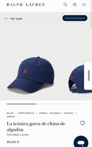 Gorra Polo Ralph Lauren Algodón Azul