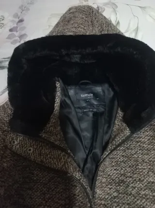 Abrigo El Corte Inglés Marrón y Gris