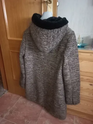 Abrigo El Corte Inglés Marrón y Gris
