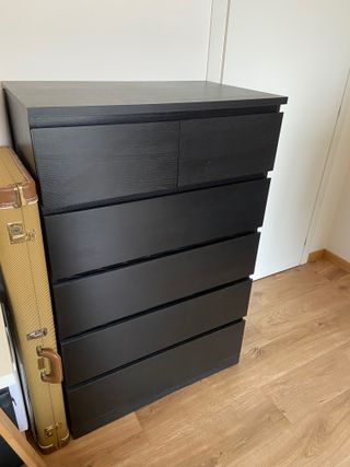 Cassettiera MALM IKEA 6 cassetti nero