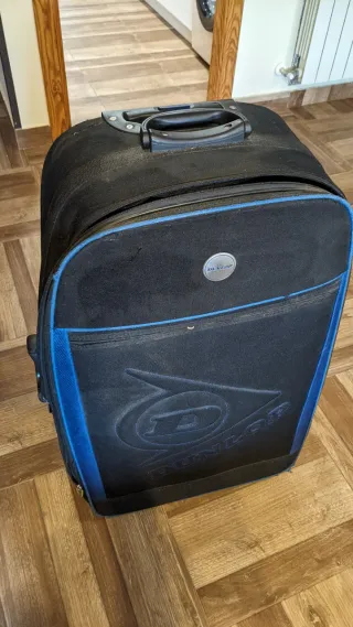 Maleta de viaje Dunlop negra y azul