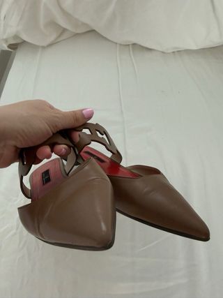 Mules Carolina Herrera Marrones