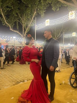 Traje de flamenca rojo