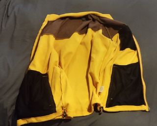 Forro polar Odlo marrón y amarillo