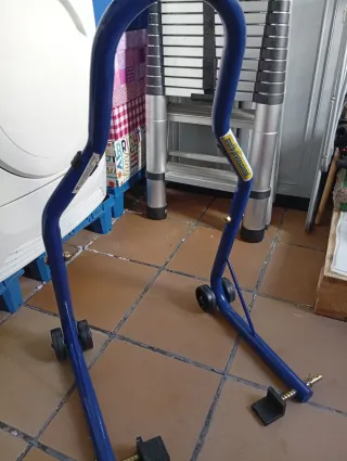 Caballete Moto Profesional Azul