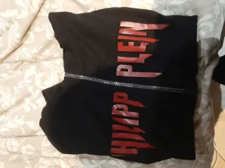 Felpa Philipp Plein nera con zip